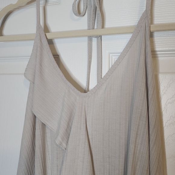 Cupshe Grey Ruffled Halter Mini Dress NWT - Picture 6 of 8